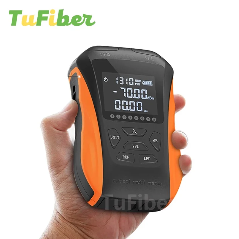 6 in 1 Optical Fiber Power Meter High Precision Rechargeable OPM G8 Visual Fault Locator Network Cable Test Line Finder VFL