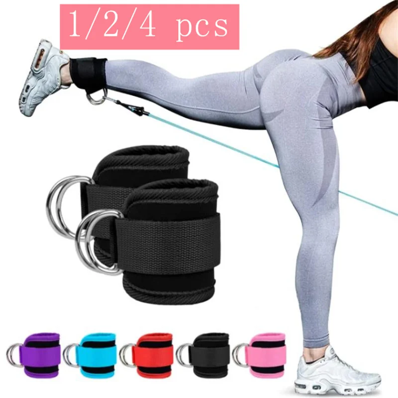 1/2/4 Pcs Cable Ankle Straps Double D-Ring Ankle Cuffs For Gym Workouts Glutes Legs Strength Training Support Sport Abductors Best Sellers In Sports & Entertainment