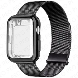 Premium Metal Milanese Loop Watch Band with Magnetic Closure - Elegant Adjustable Strap for 45mm Series 9 8 7 (Gun 04)