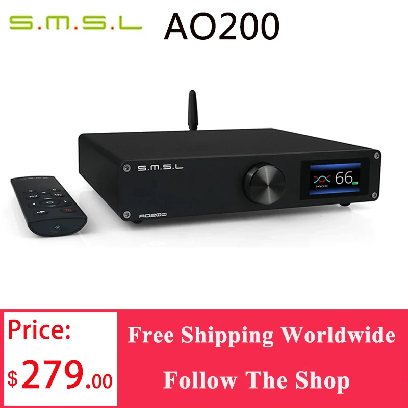 Цифровой усилитель SMSL AO200 bluetooth 5 0 сбалансированный вход USB декодирование XLR Выход