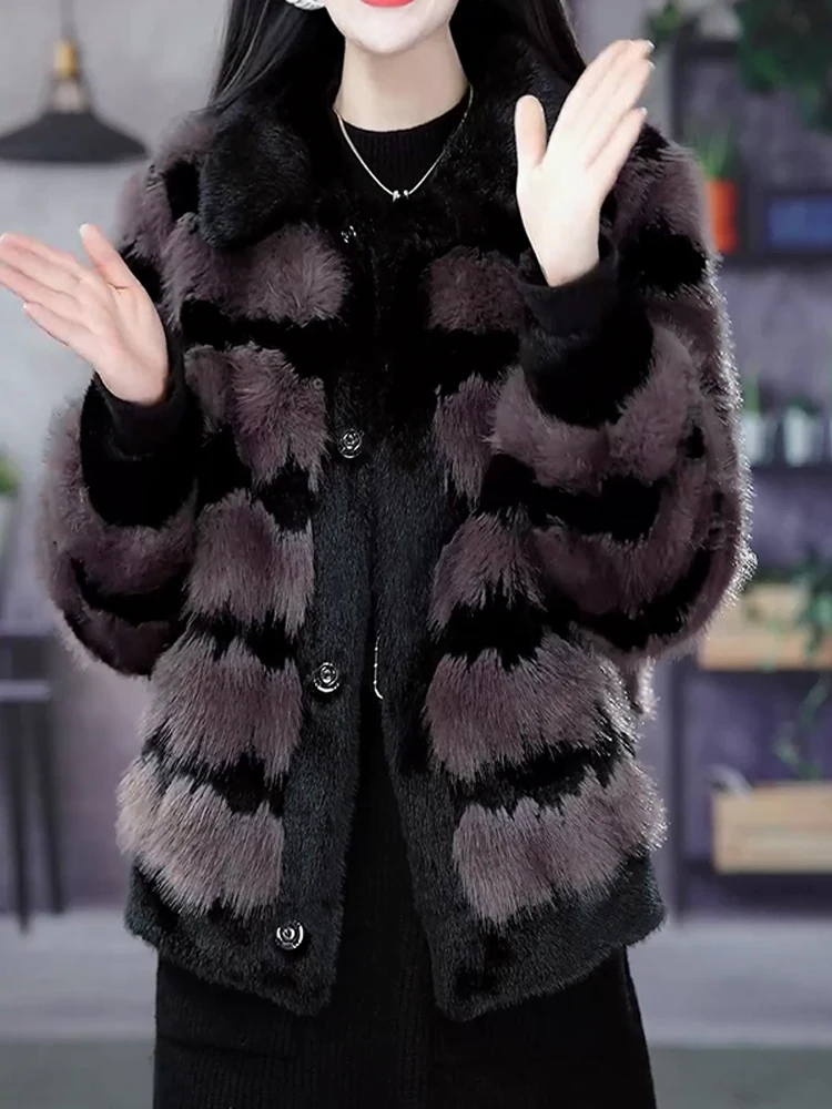 

2023 Women's Clothing Imitation mink velvet temperament short Faux Fur Coat Winter New