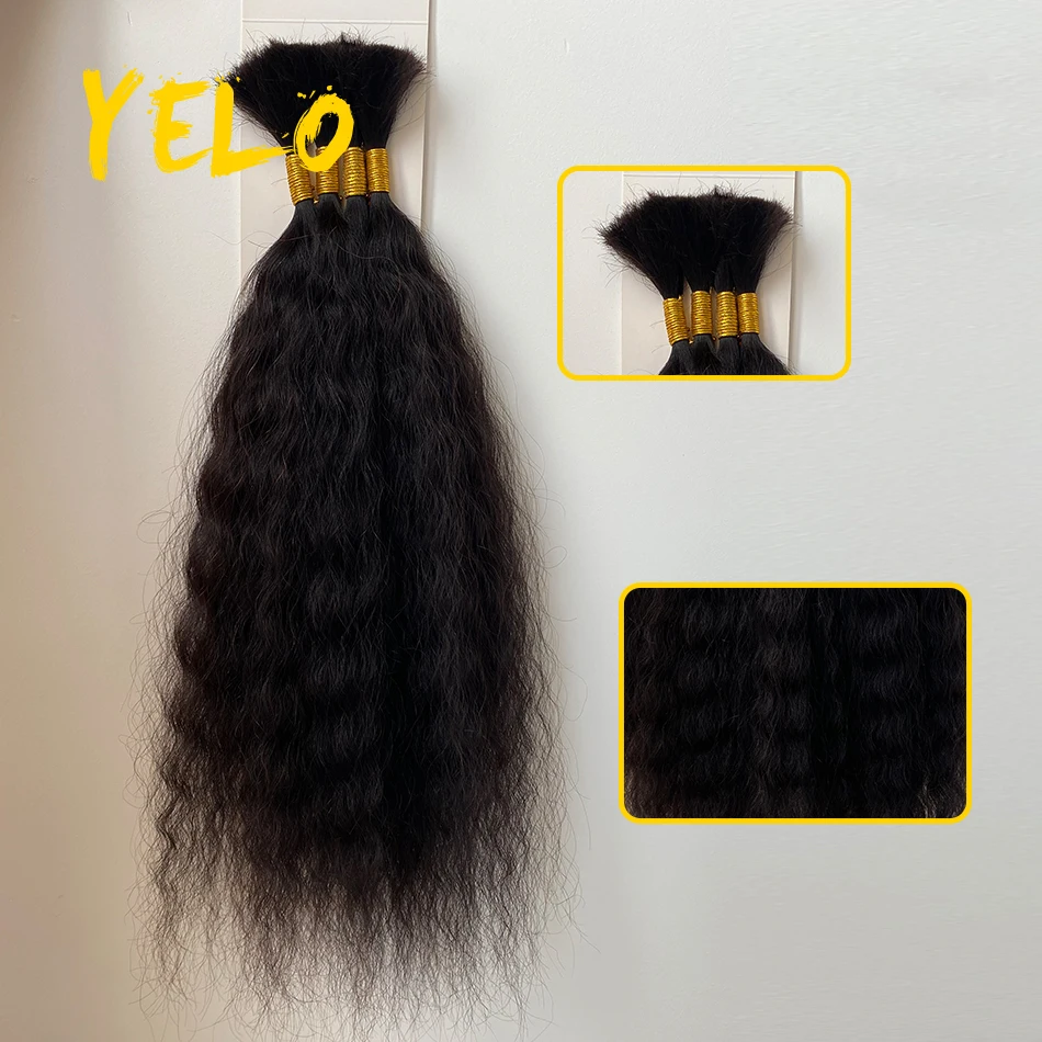 Hair Bulk For Braiding Human Virgin Hair Extensions Super Bulk Unprocessed Balayage Highlight Human Natural Shades 100G