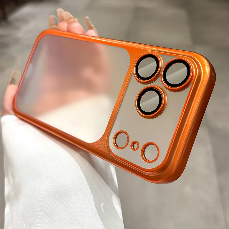 Ultra Slim Matte Hard Plating Shockproof Case with All-round Camera Film Protector