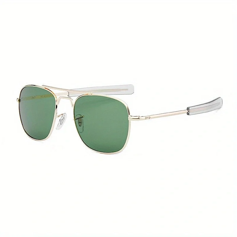 Retro-Sonnenbrille mit quadratischem Metallrahmen, modische klassische Piloten-Sonnenbrille, für Damen und Herren – Detail 6