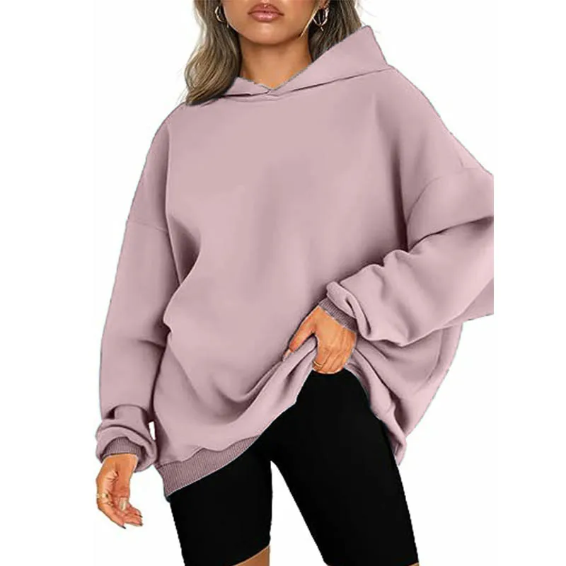

Oversize Loose Autumn 2024 Hoodies Sweet Women Loose Hooded Party Outwear Girls Sporting Sweatshirts Mujer Plush Overalls H334