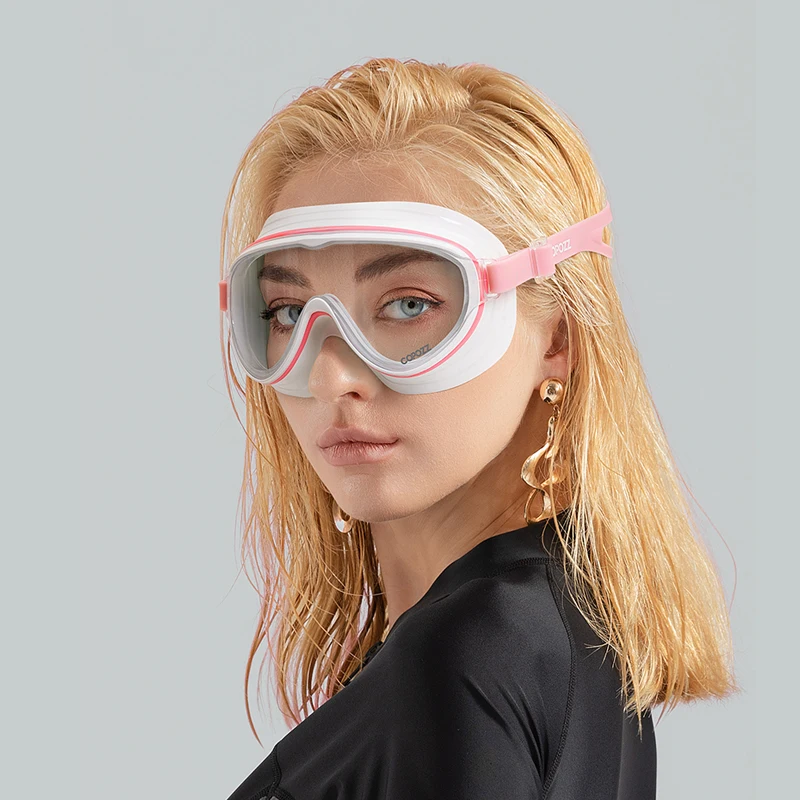 Swimming Goggles COPOZZ Large Frame Adults Swimming Goggles Professional Anti-Fog Sports Swim Eyewear