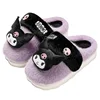 Super Cute Winter Cotton Slippers Warm Antislip Sweet Shoes Kuromi Hello Kitty Cinnamoroll Soft Comfortable 5