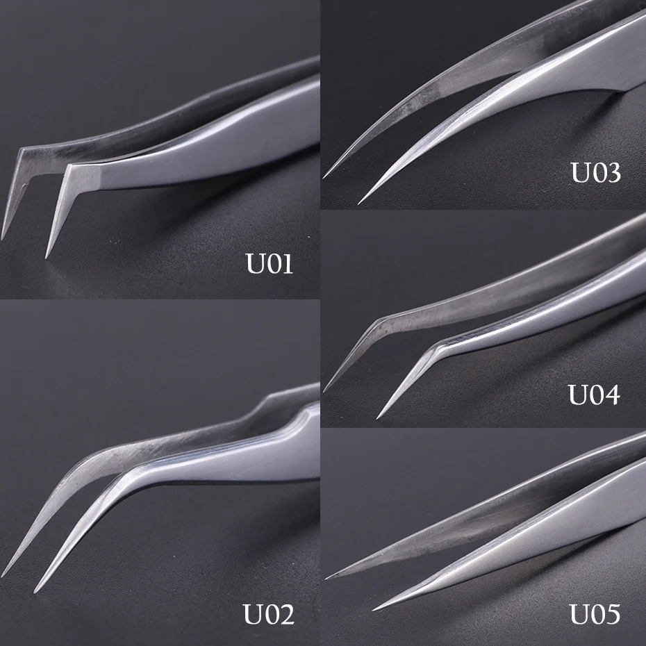 1pcs Professional Stainless Eyebrow Tweezer Forcep Eyelash Extension Clip Trimmer High Presicion Tweezers Makeup Tool LYU01-05-1 2