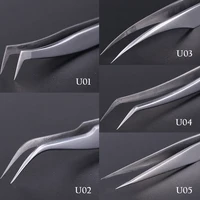 1pcs Professional Stainless Eyebrow Tweezer Forcep Eyelash Extension Clip Trimmer High Presicion Tweezers Makeup Tool LYU01-05-1 2
