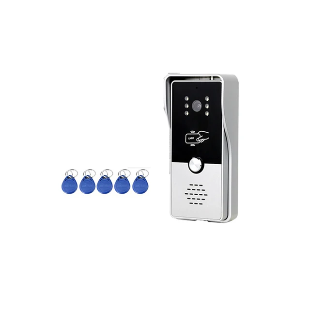 Homefong 7 Inch RFID Home Intercom Video Door Phone Doorbell with Camera Door Access Control Multiple Monitors Unlock Gate 6