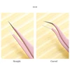 Stainless Steel Straight + Curved Colored Tweezers for Nail Art Sticker Rhinestones Picking Tool Makeup Eyelash DIY Tweezer Tool 5