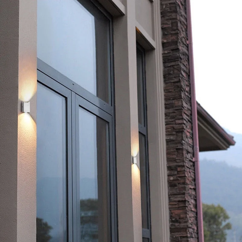 2w Lamp Led Aluminium Wall Light Rail Project Up Down Square Led Wall Lamp Bedside Room Bedroom Decor Wall Lamps Arts