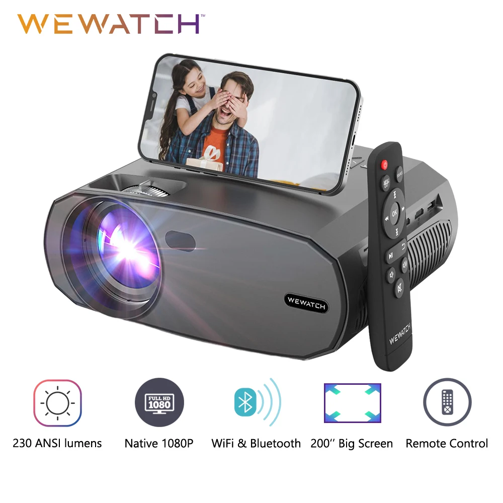 WEWATCH V50 Portable Projector Premium Electronics Outlet