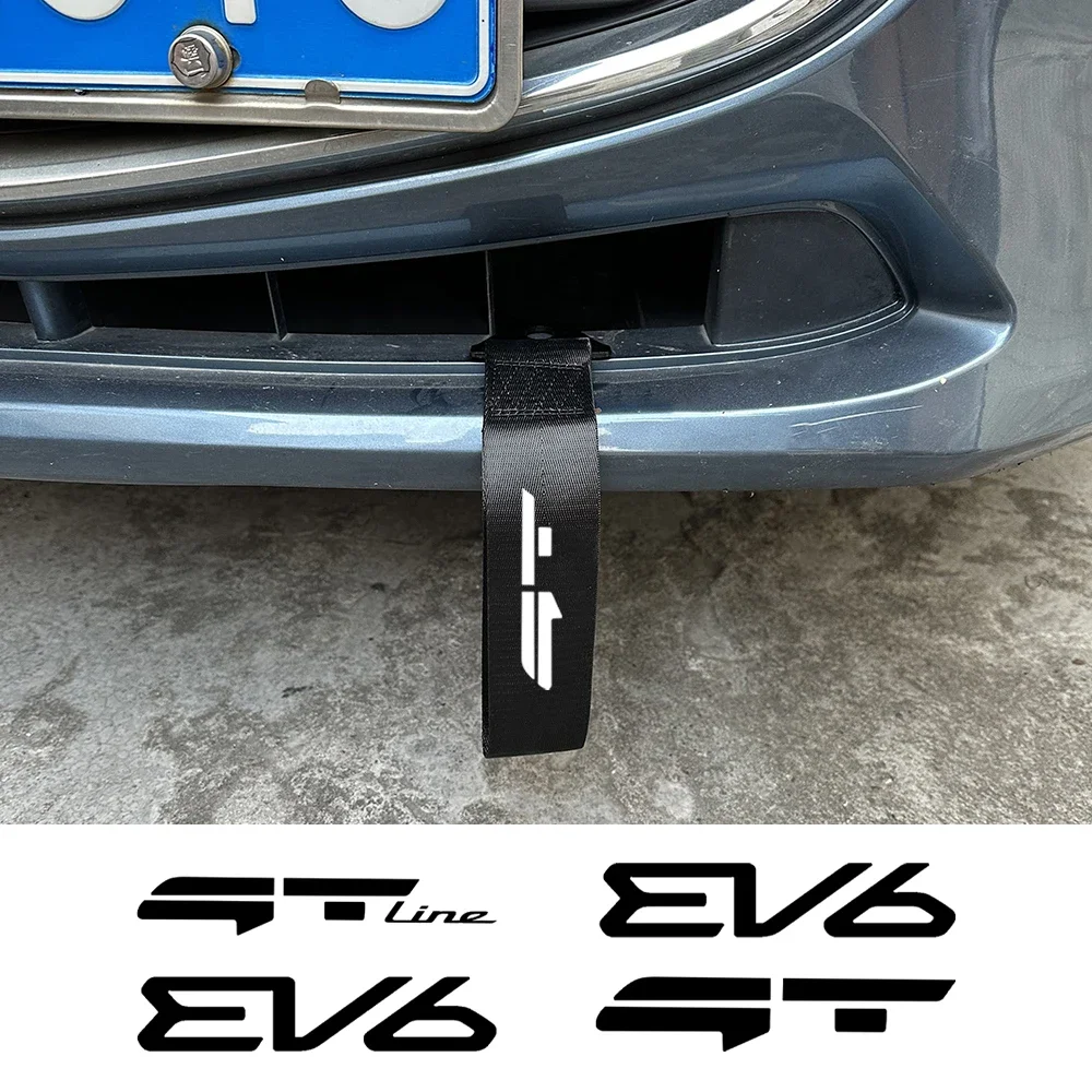1 Pz Car Styling Per Kia Ev6 Gt Ev6 Gt Line S 2021-2023 Auto Rimorchio Corde Paraurti Rimorchio Cinghia Di Traino Accessori Esterni Per Auto