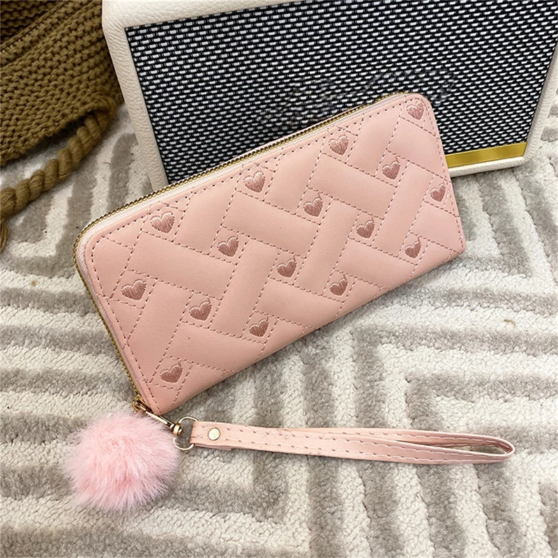 

Women Long Wallet PU Leather Card Holder Large Capacity Hasp Zipper Coin Purse Multi Card Organizer Cell Phone Wristlet Handbag