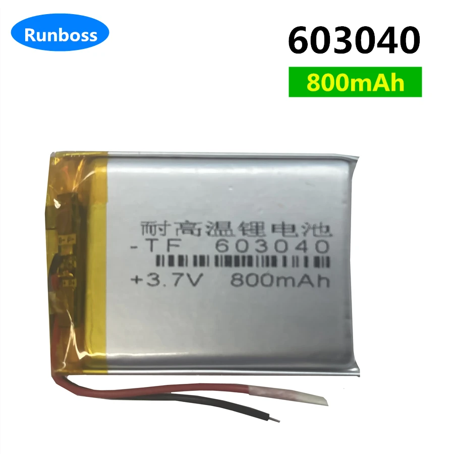 1-4 Pz 3.7V 800Mah Batteria Ai Polimeri Lipo 603040 Per Lettore Musicale Gps Altoparlante Bluetooth Mp4 Guida Telefono Fotocamera Auto Dvc Dvr