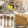 Acrylic Sink Sponge Holder Adhesive Sink Caddy Organizer Rack Storage Hook for Sponges Brushes Chopping Board Kitchen Accessorie 5