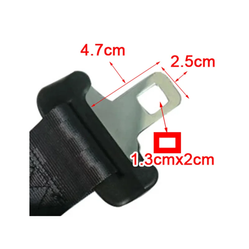 35CM Black Car Seat Seatbelt Adjustable Safety Belt Extender Extension 25MM Buckle