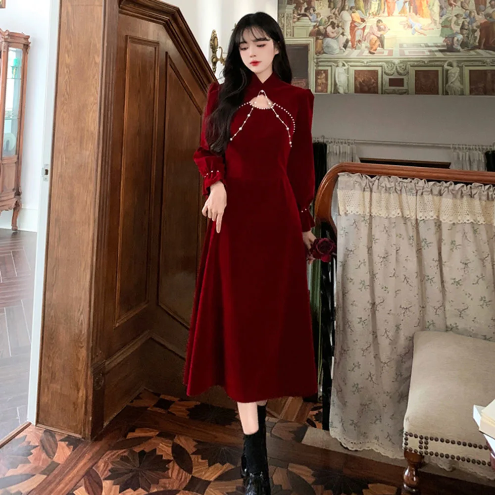 Winter kleid rot Clearance