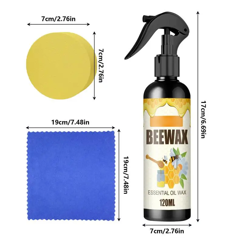 120ml Beeswax Furniture Polish  All-Purpose Beeswax Wood Cleaner Spray for Household Furniture Protection Polishing Cabinets images - 6