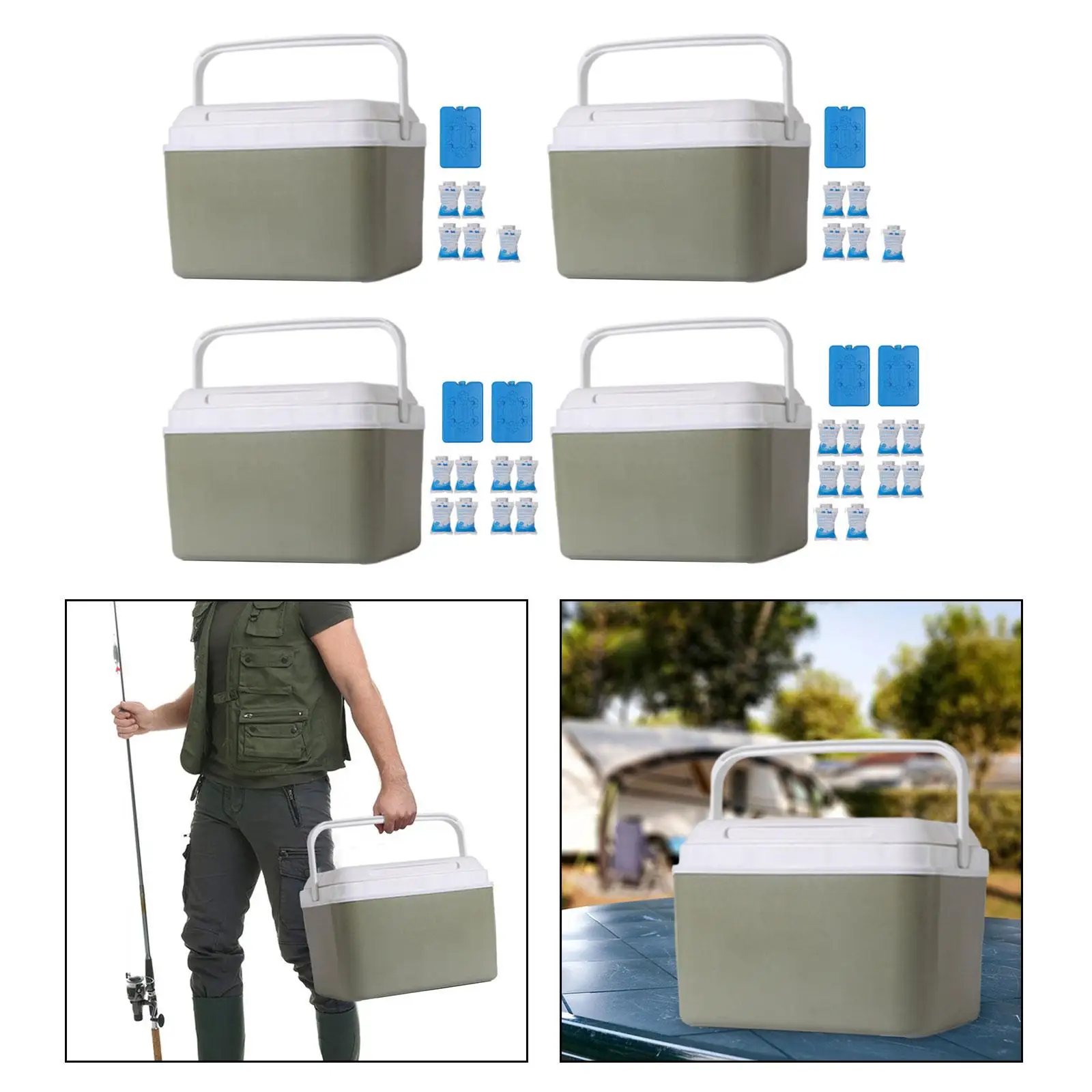 Insulated Cooler Box Portable Ice Chest for Outdoor Sport Drink Picnic