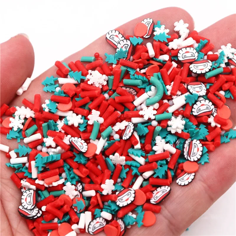 Christmas Polymer Clay Slices Sprinkles Snowflake Penguin Halloween Hot Clay DIY Supplies Nails Art Slime Phone For Gift Toys polymer clay kit polymer clay slime toy