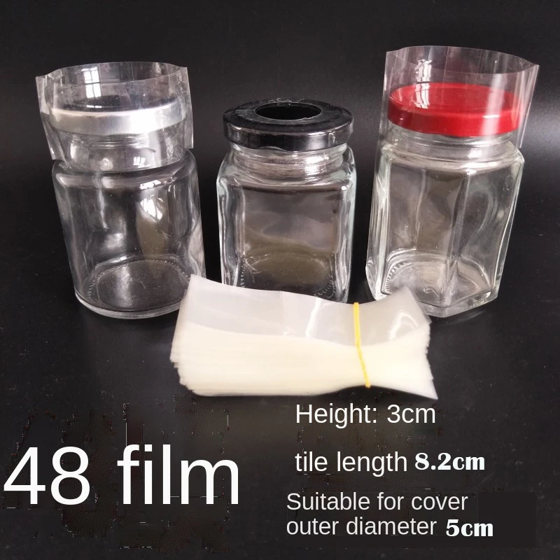 400pcs/lot Pvc Transparant Heat Shrink Bands For Glass Bottles Caps, Sealing Band Diameter 50mm Height 30mm Laid Flat Width 82mm