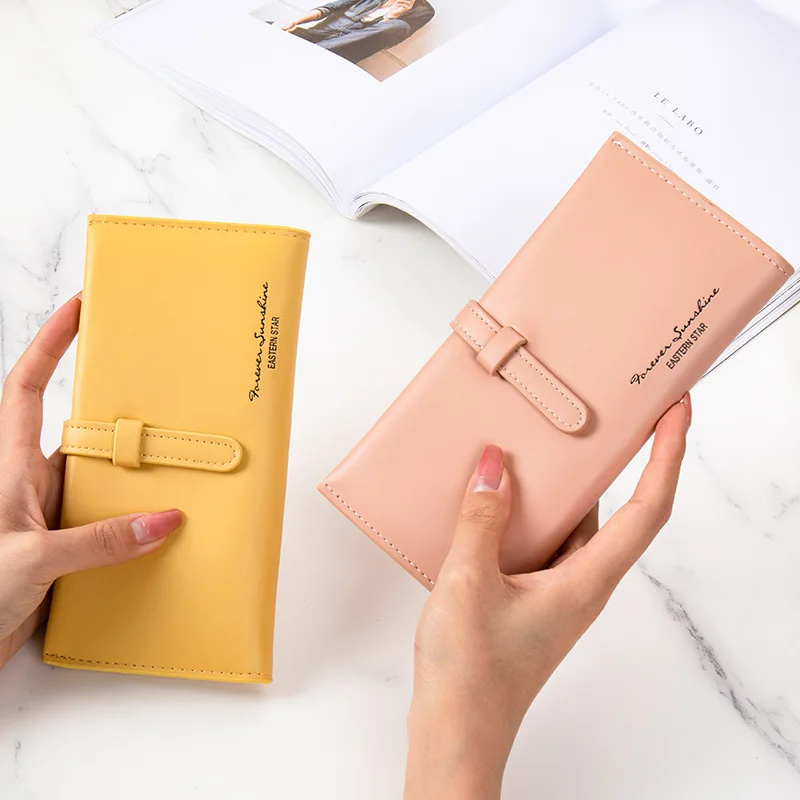 2022 New Women's Wallet PU Leather Luxury Card Holder Clutch Casual Women Wallets Zipper Pocket Hasp Ladies Wallet Female Purse