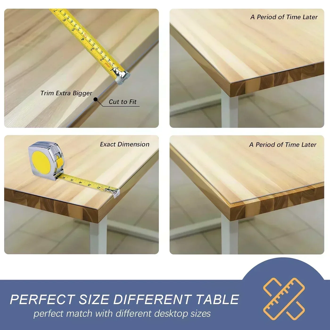 Clear Table Cover Protector,Clear Table Protector for Dining Room Table,Plastic Table Cover, Clear Plastic Tablecloth Protector, 5