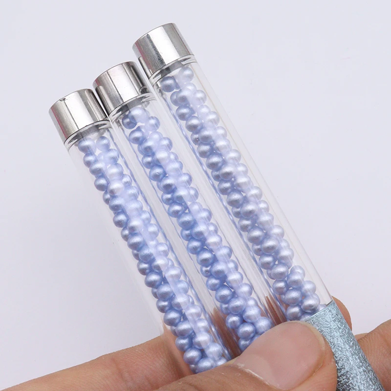 Penna per Manicure con strass blu accessori per unghie pennello per strumenti penna per terapia della luce francese penna per pittura forniture per unghie per professionisti