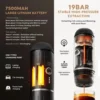 Portable Rechargeable Espresso Coffee Maker 2 Cups Fit Nespresso USB-Typec Port Coffee Machine Capsule and Powder 5