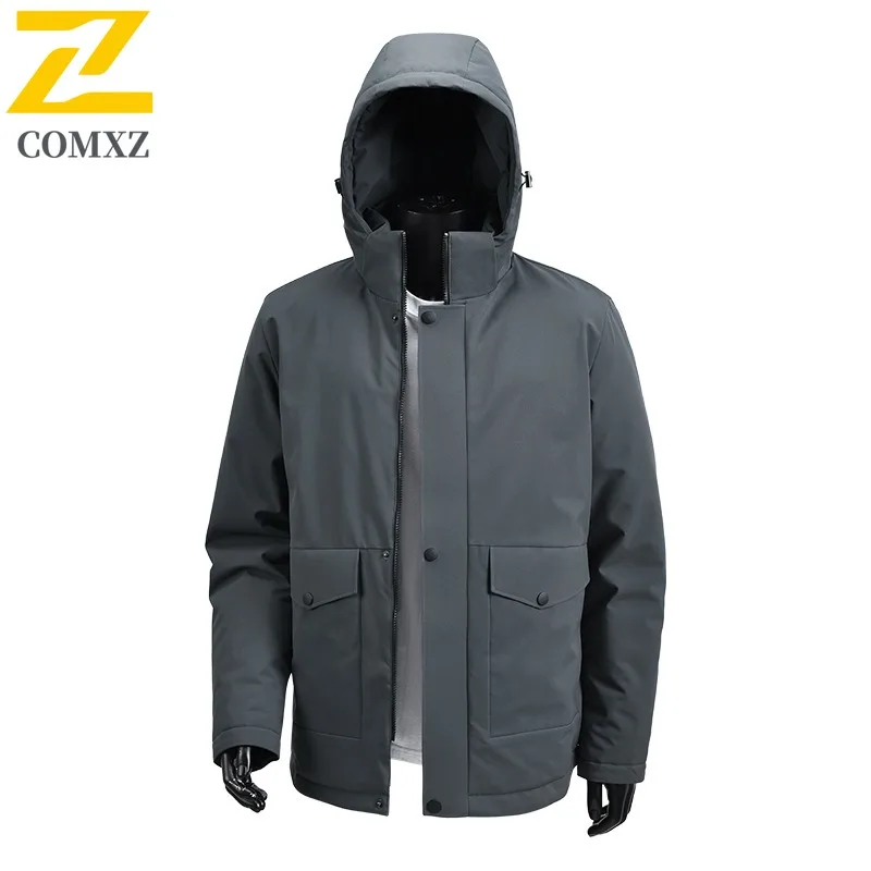 Winter Men's Business Windbreaker multifunctional Casual Jacket Hooded Waterproof Windproof Coat for Camping Fishing Sportswear
