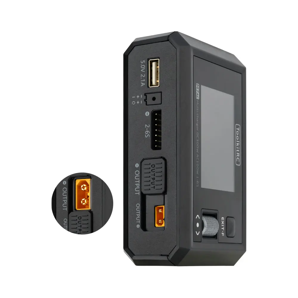 Toolkitrc M7Ac 100W Ac / 300W Dc M7 Input Xt60 Xt30 Output Multifunzione Suppot Dual Smart Charger Signal Tester Drone Charge