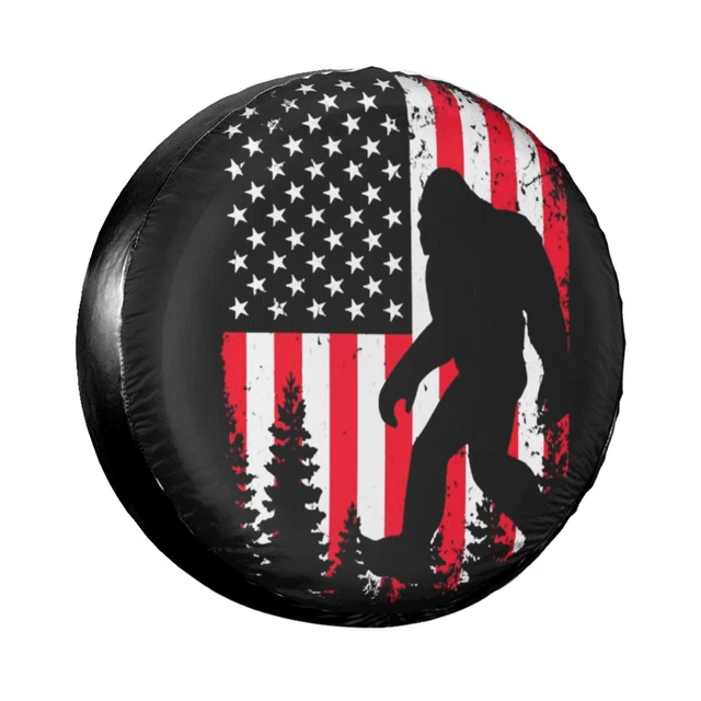 Funny Bigfoot American Flag Spare Tire Cover Bag Pouch for Jeep Pajero  Waterproof Car Wheel Covers 14 15 16 17 Inch - AliExpress