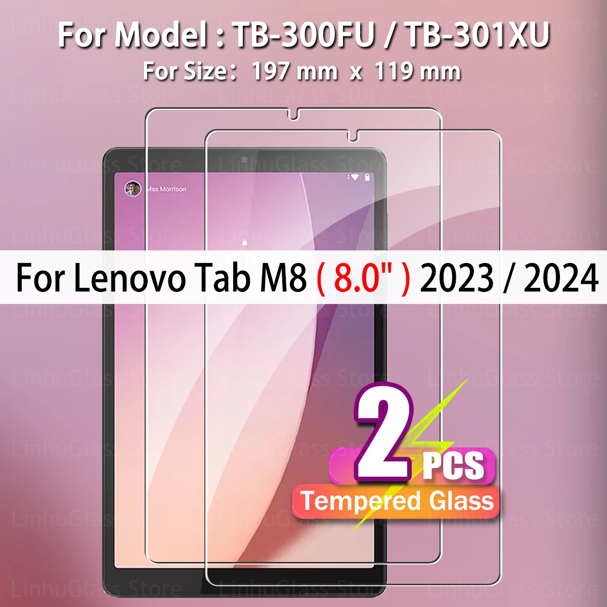 Premium 2-Pack Tempered Glass Screen Protector