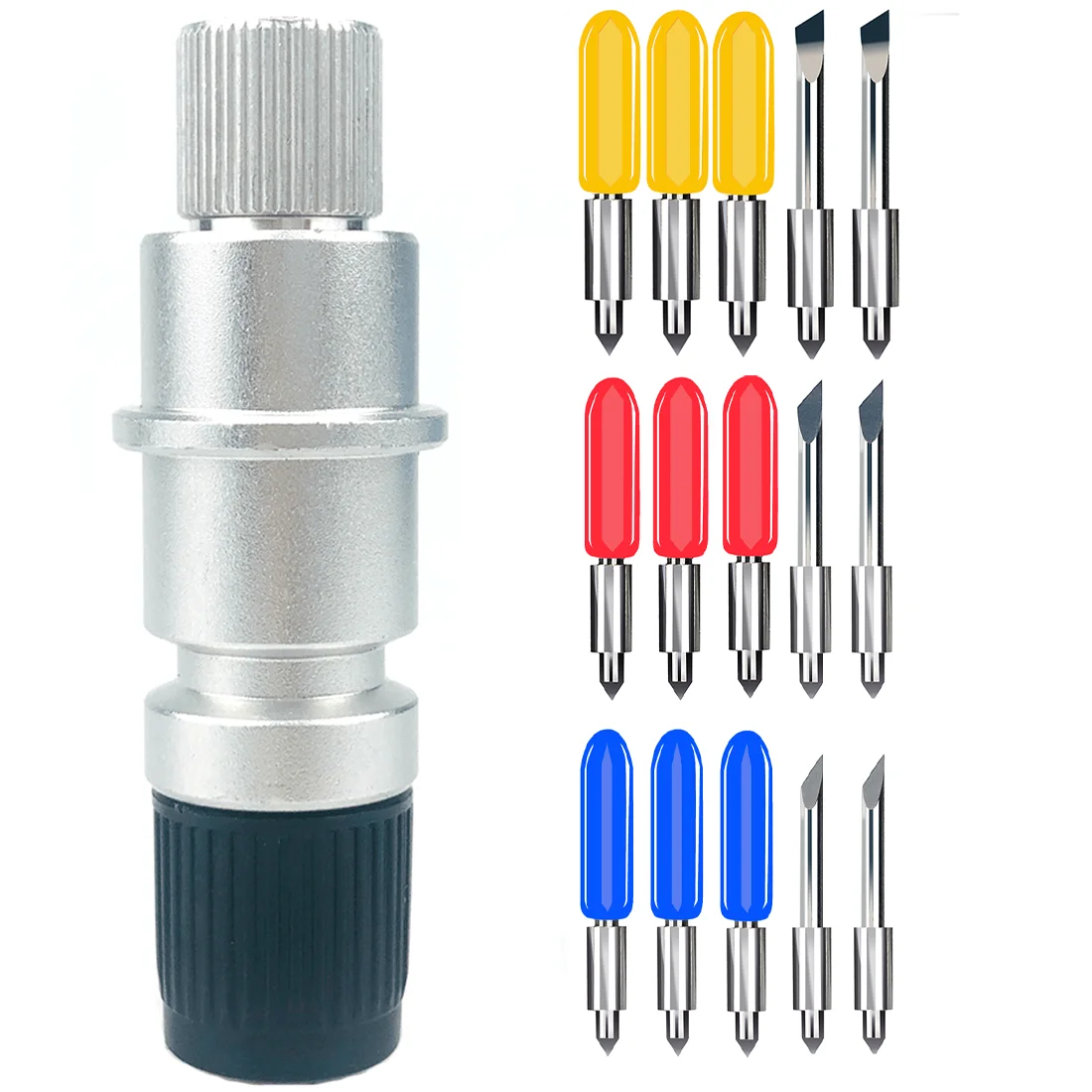 

CB15 15pcs 30/45/60 Degree Plotter Blades Vinyl Cutter ForGraphtec Silhouette Cameo 3 Portrait 2 + 1pc Blade Holder