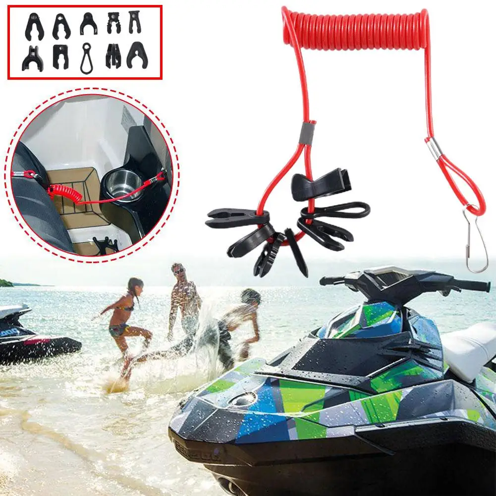 

1.6m Motorboat Key Buckle Flameout Rope for YAMAHA Outboard Engine Flameout Switch Motorboat Emergency Safety Rope Universal