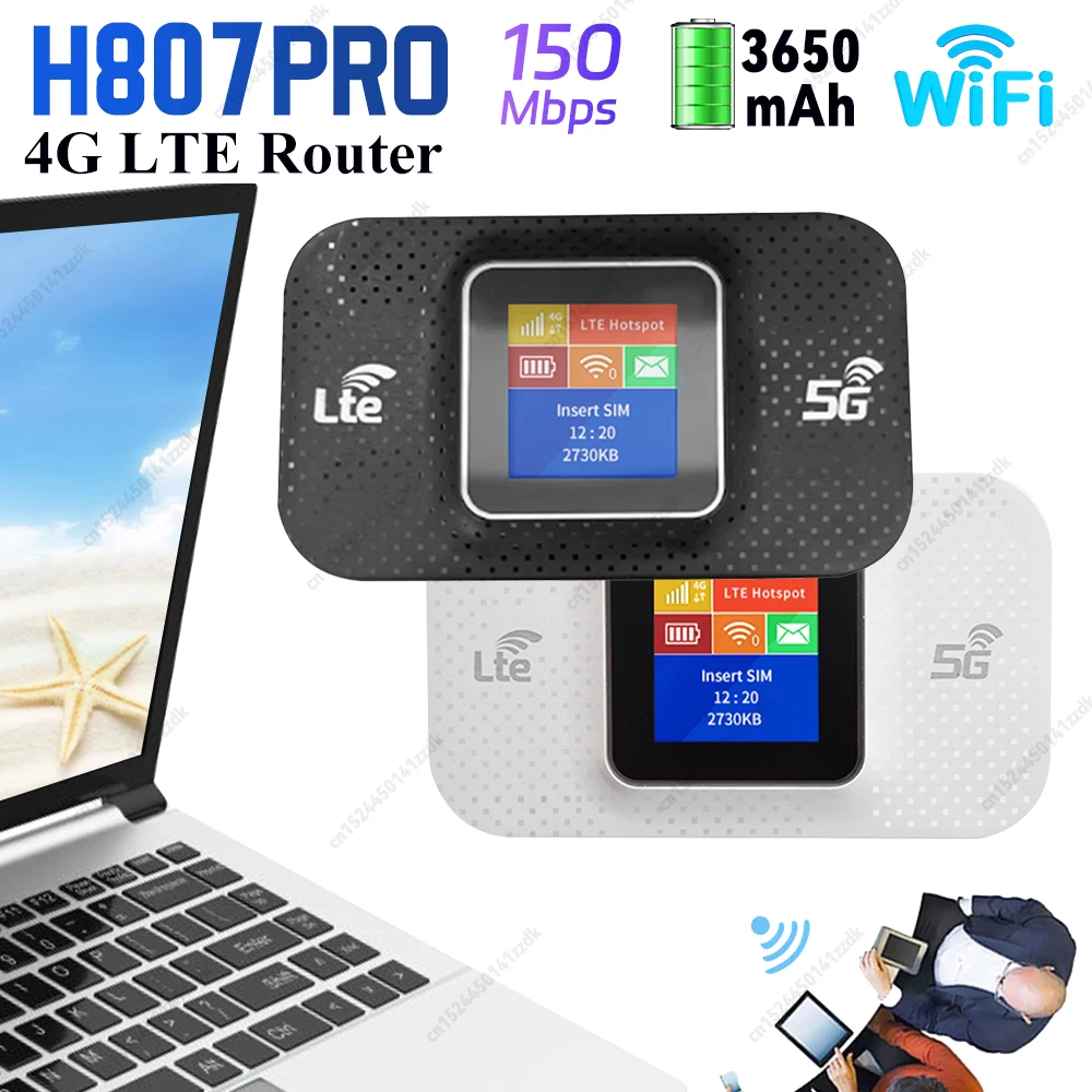 Portable 4G LTE WiFi Router and Mobile Hotspot with SIM Slot and Repeater Functionality
