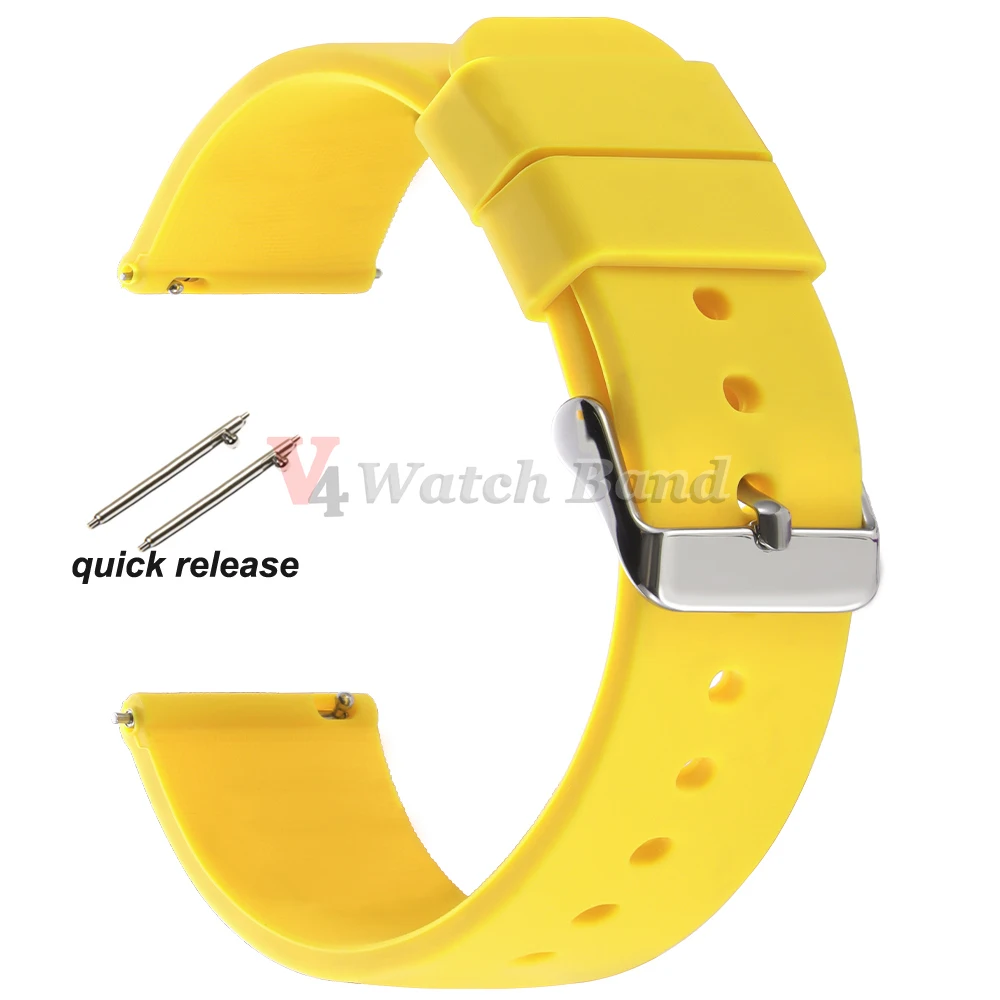 Premium Silicone Rubber Wrist Watch Band Strap – Versatile Colors and Sizes