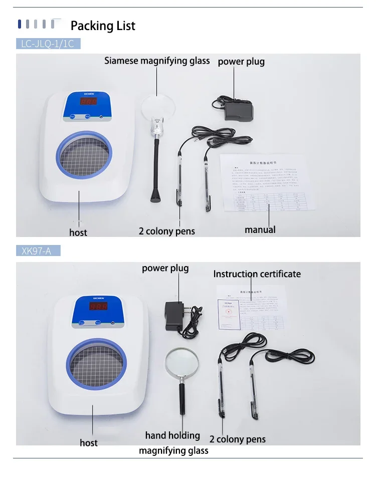 220v New Colony Counter XK-97A Semi-automatic Bacteria Tester Electronic Digital
