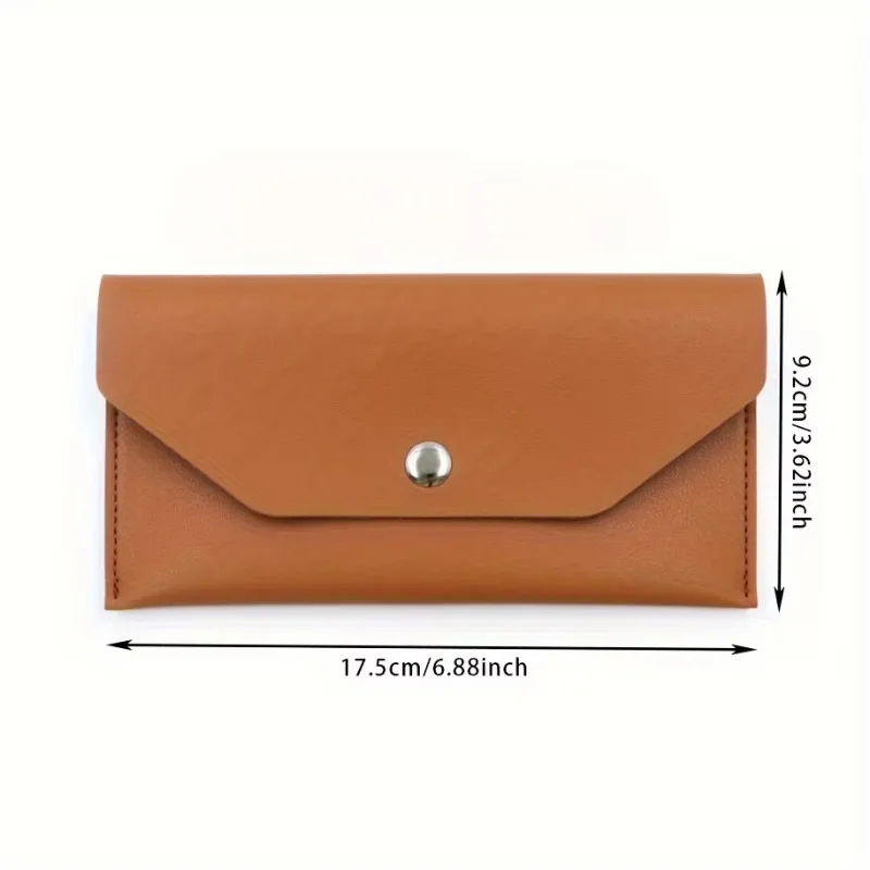 PU Leather Cash Envelope Wallet, Long Money Distribution, Multi-Functional Card Holder, Suitable for Men Women