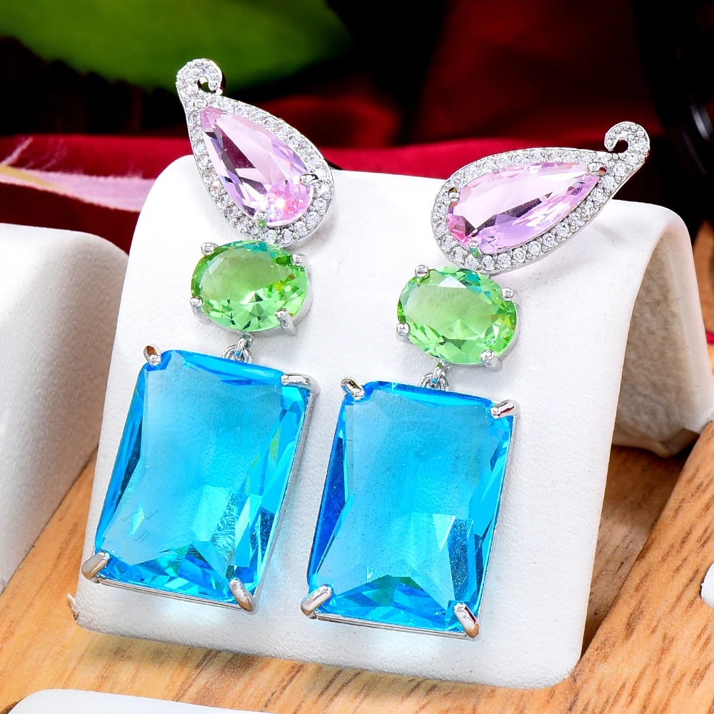 

Missvikki Luxury Spring Summer Earrings High Quality Cubic Zirconia European Wedding Party Show Best Gift Jewelry New Original