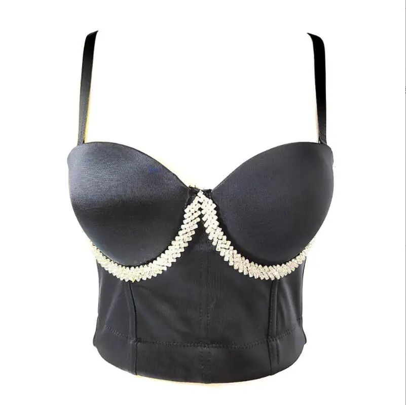 

Майка с бриллиантами, качественный бюстгальтер, женская уличная одежда, модный кроп-топ, клубный корсет, укороченный корсет, Camis Feamale, одежда Y2K 2022 p563