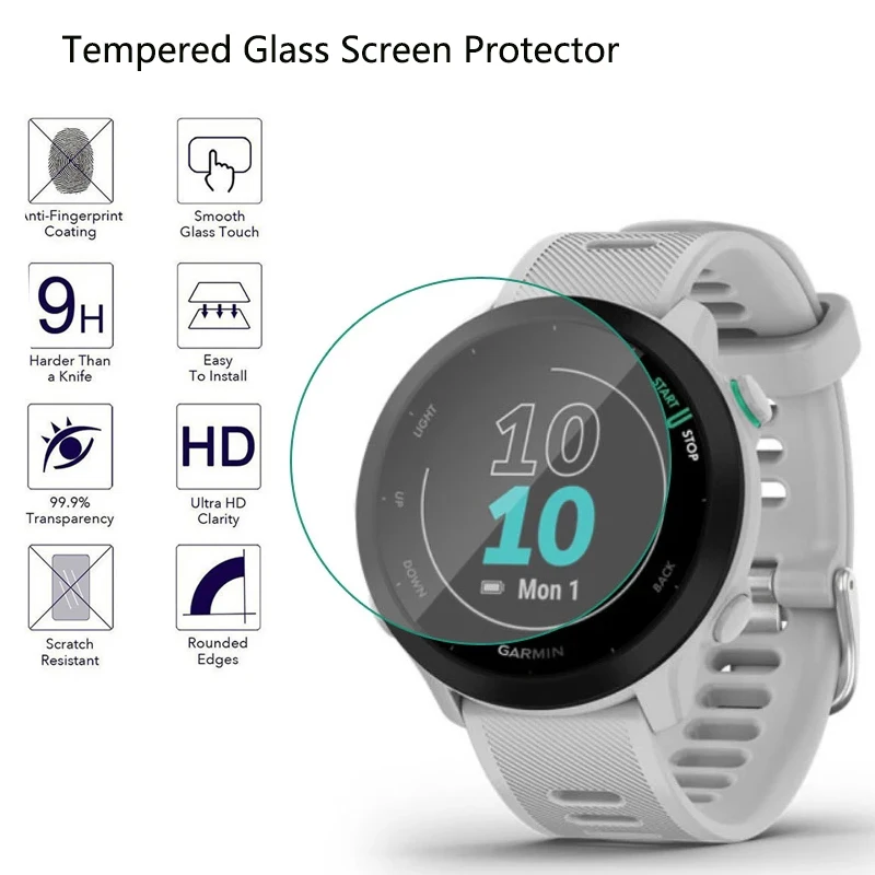 

2.5D Screen Protector Tempered Glass for Garmin Forerunner 55