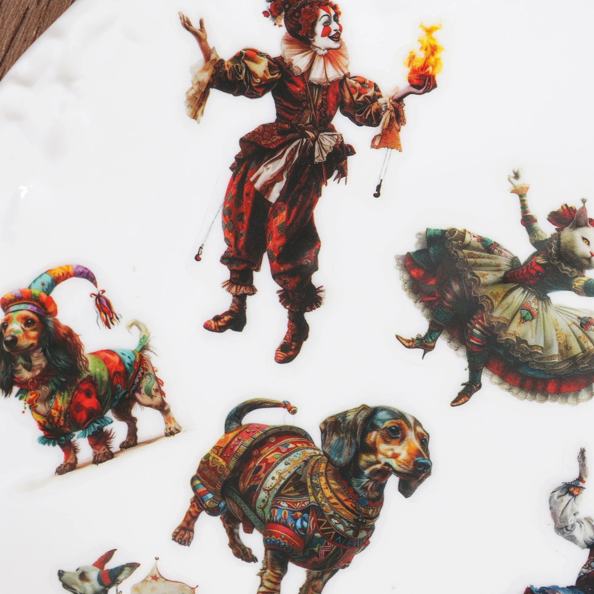 56pcs-68pcs PET and Art Paper Circus Theme Self-adhesive Aesthetic Sticker Pack for Arts Crafts DIY Decor Sticker Clip Art self adhesive stickers stationery supplies