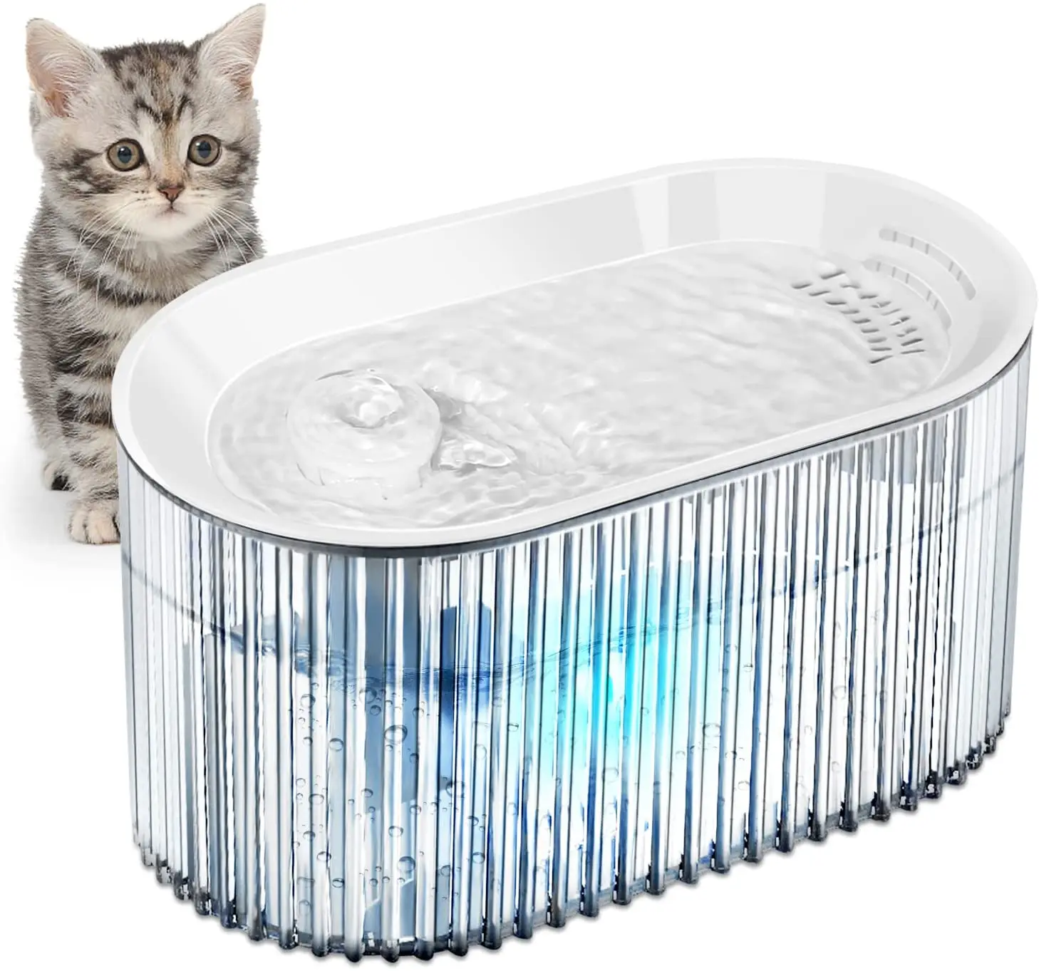 

Pet Cat Fountain Filter 1.35L Ultra Quiet Pet Water Fountain for Kitty Cat Dog Automatic Clear Water Dispenser Dog Drinker Bowl