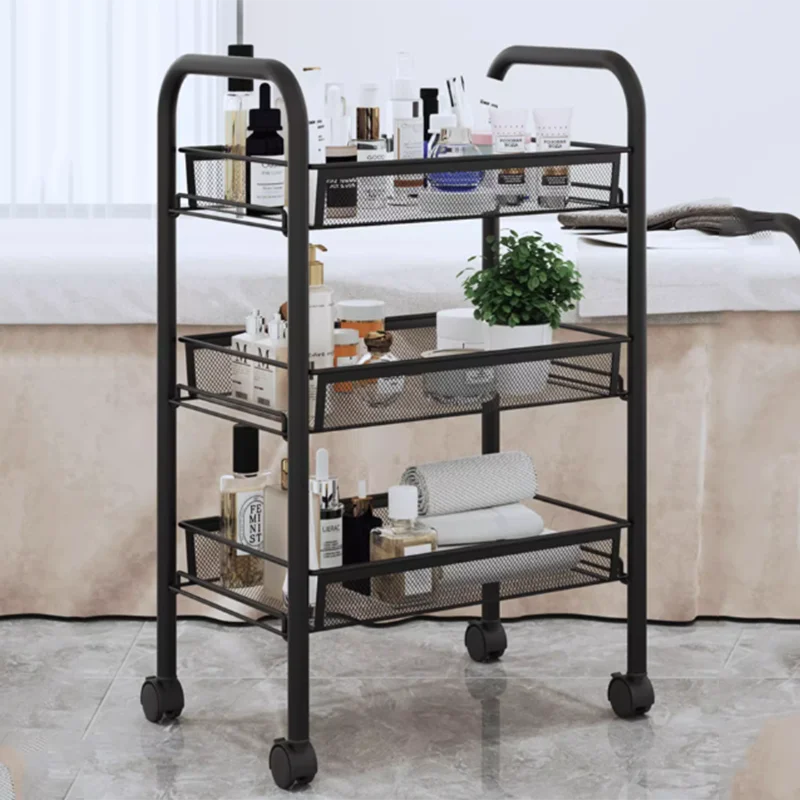 Beauty Tool Salon Trolley Manicure Hairdresser Tea Lash Salon Trolley Rolling Makeup Carrito Auxiliar Salon Furniture WKST