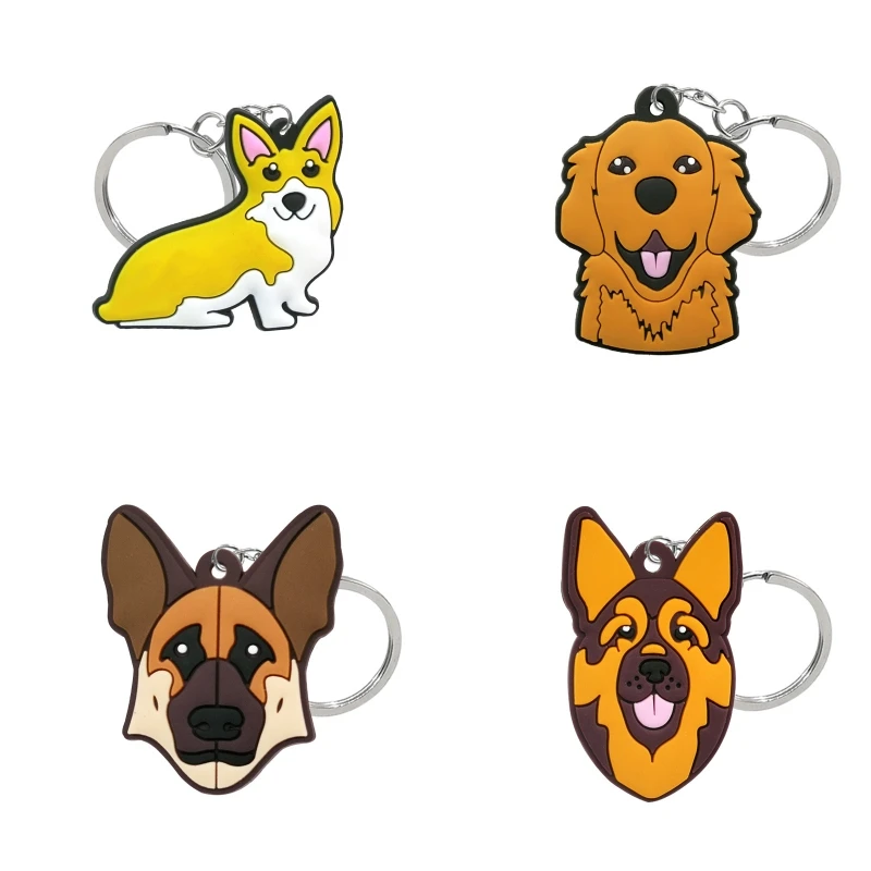 German Shepherd Dog Keychain Handmade Cartoon Art Key Ring Gifts and  Accessories