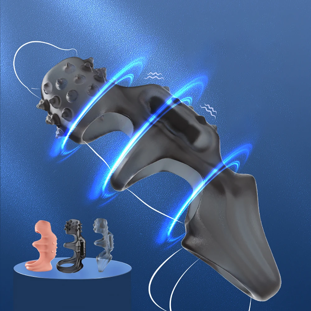 Delay Male Ejaculation Sleeve Vibrating Ring G-spot Stimulator_voghion.com