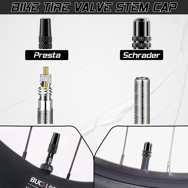 Description Picture 4 of itemBUCKLOS F/V To A/V Valve Adapter Aluminum Alloy Converter Presta Valves To Schrader Valves Durable Bicycle Tire Valve Cap